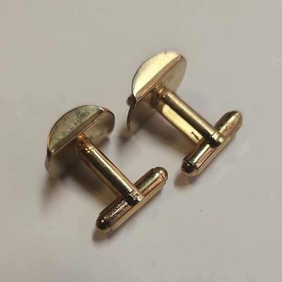 Gold Tone Fleur-de-Lis Cufflinks - Picture 8 of 8
